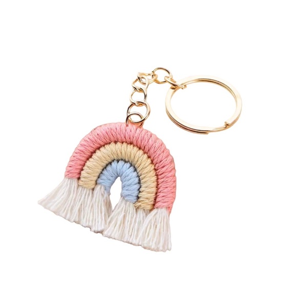 Other - Rainbow Knitted Keychain
